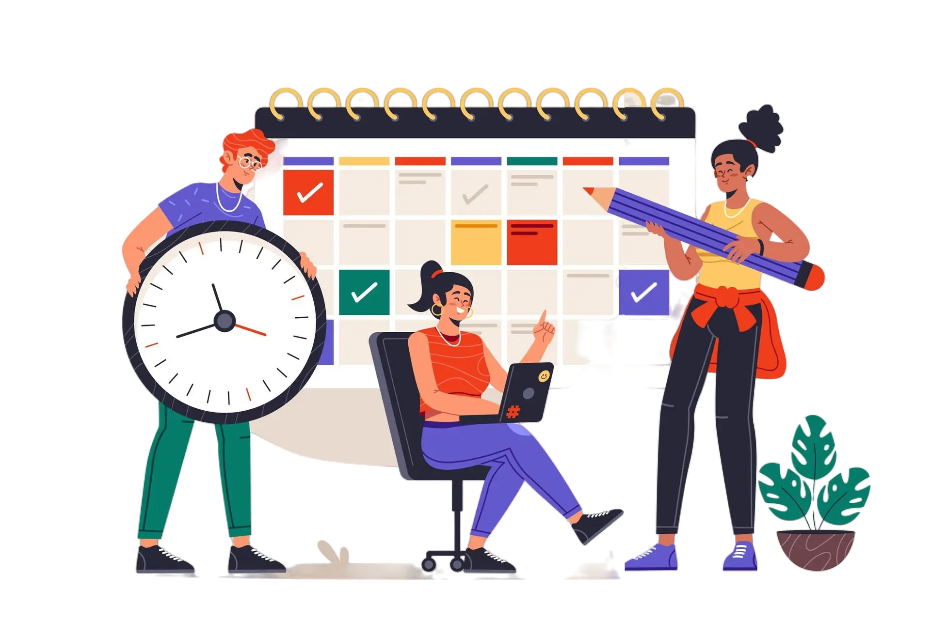 hand-drawn-time-management-concept-illustration